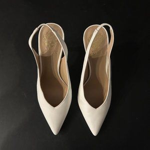 Vince Camuto Slingback Pumps 8 1/2 Off-White Dress Shoes